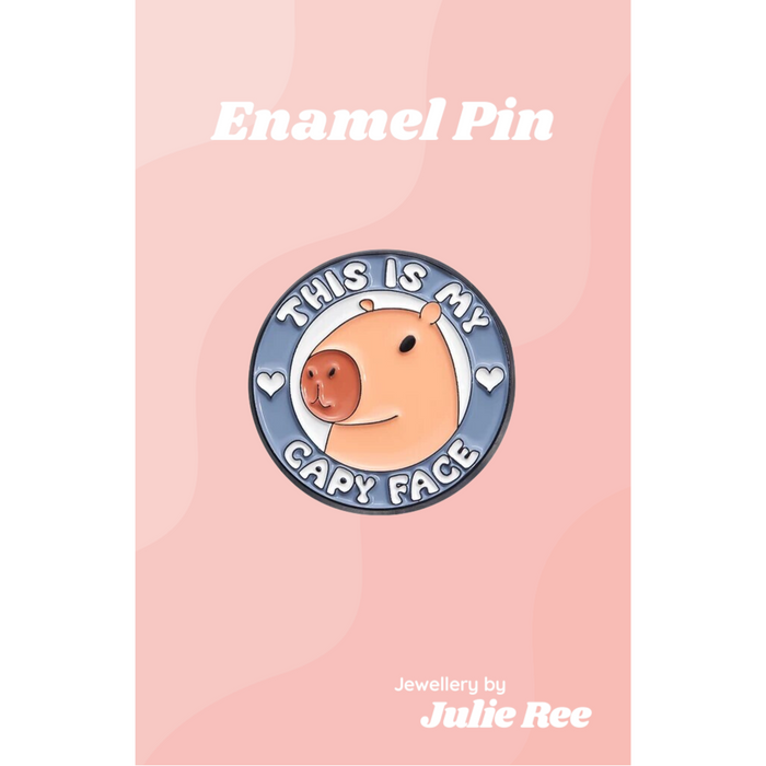 Julie Ree Enamel Pin - Capy Face