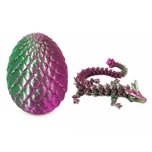 3D Printed Dragon Egg - Green & Purple - Something Different Gift Shop