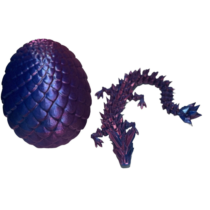 3D Printed Dragon Egg - Purple & Blue - Something Different Gift Shop