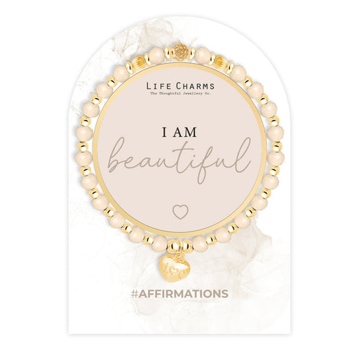 Affirmation Bracelet - I Am Beautiful - Something Different Gift Shop