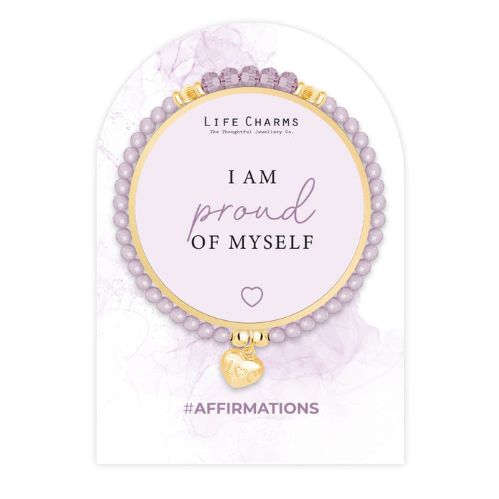 Affirmation Bracelet - I Am Proud Of Myself - Something Different Gift Shop