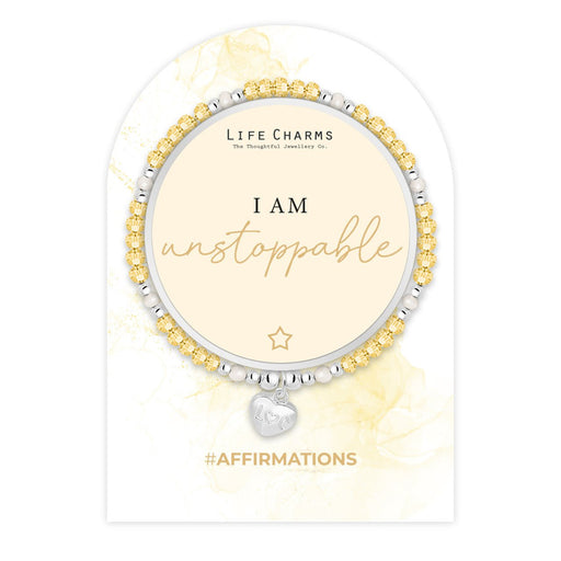 Affirmation Bracelet - I Am Unstoppable - Something Different Gift Shop