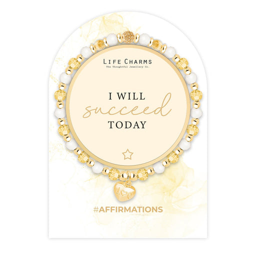 Affirmation Bracelet - I Will Succeed Today - Something Different Gift Shop