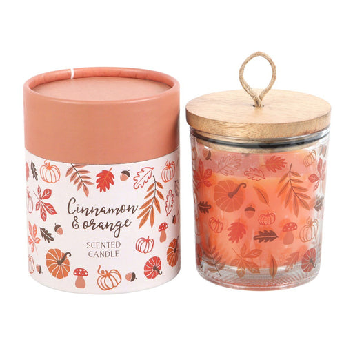 Autumn Leaves Cinnamon & Orange Candle - Something Different Gift Shop