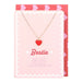 Besties Heart Necklace Greeting Card - Something Different Gift Shop