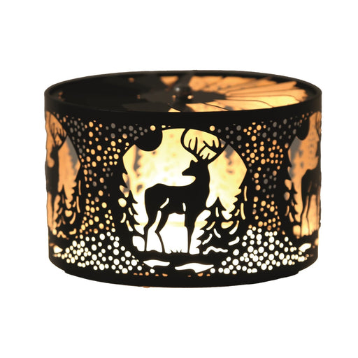 Carousel Shade Metal Silhouette - Black & Gold Stag - Something Different Gift Shop