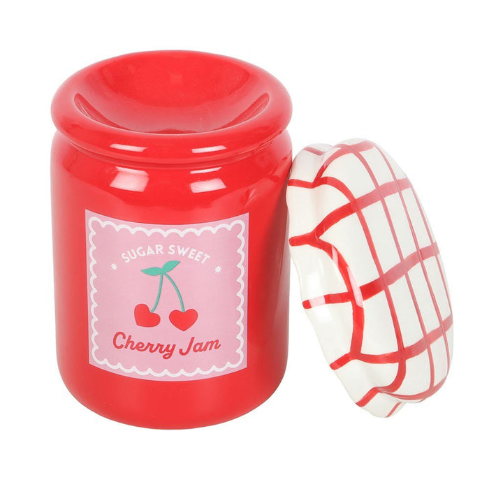 Cherry Jam Jar Oil Burner and Wax Warmer - Something Different Gift Shop