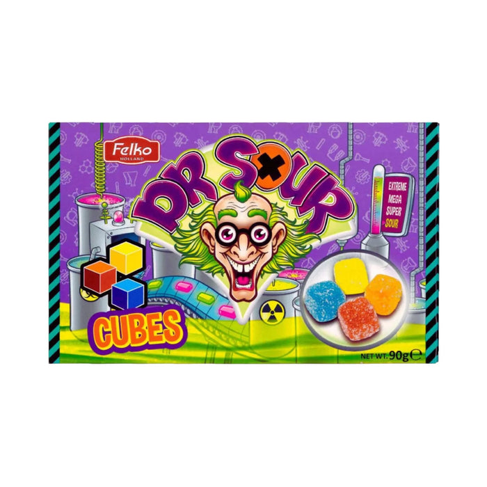 Dr Sour Sour Cubes Theatre Box 90g - Something Different Gift Shop