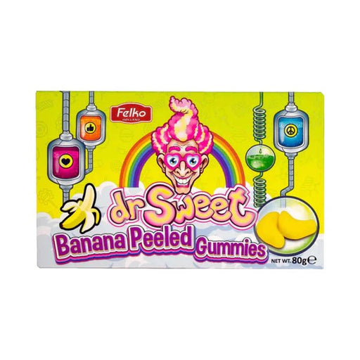 Dr Sweet Peeled Banana Gummies Theatre Box 90g - Something Different Gift Shop