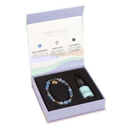 Essential Oil Gemstone Bracelet Kit - Blue Lace Agate - Something Different Gift Shop