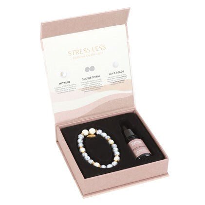 Essential Oil Gemstone Bracelet Kit - Howlite - Something Different Gift Shop