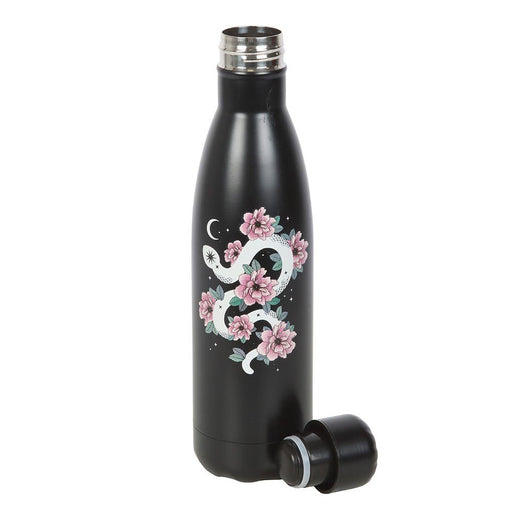 Floral Snake Print Metal Water Bottle - Something Different Gift Shop