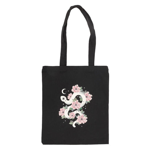 Floral Snake Print Tote Bag - Something Different Gift Shop