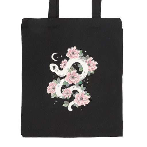 Floral Snake Print Tote Bag - Something Different Gift Shop