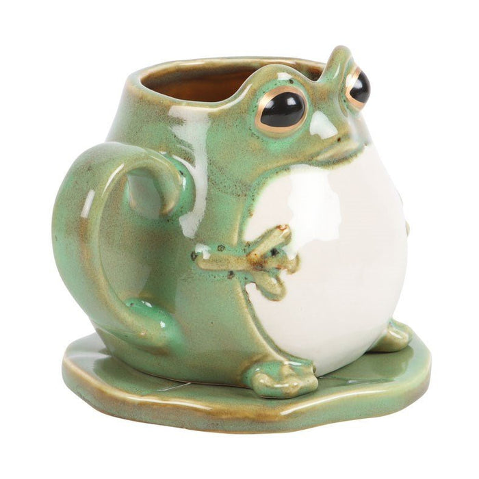 Frog Shaped Mug and Lily Pad Saucer - Something Different Gift Shop