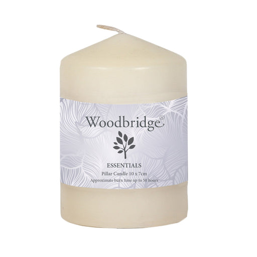 Ivory Unscented Pillar Candle 10x7cm - Something Different Gift Shop