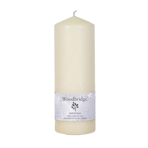 Ivory Unscented Pillar Candle 20x7cm - Something Different Gift Shop