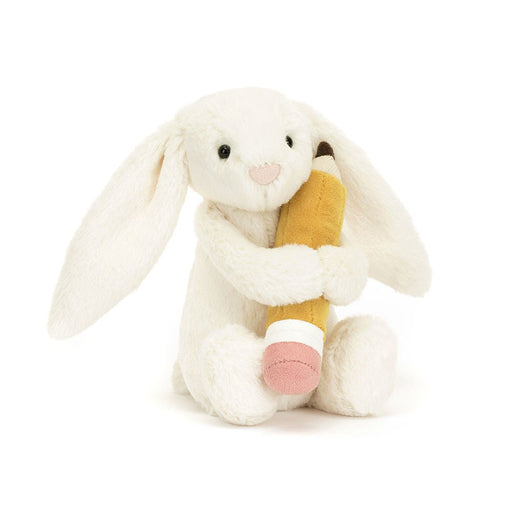 Jellycat Bashful Bunny With Pencil - Something Different Gift Shop