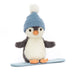 Jellycat Peanut Penguin Snowboarding - Something Different Gift Shop