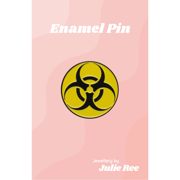 Julie Ree Enamel Pin - Biohazard Symbol - Something Different Gift Shop