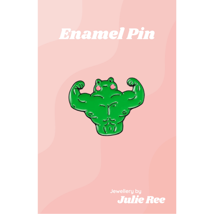 Julie Ree Enamel Pin - Buff Frog - Something Different Gift Shop