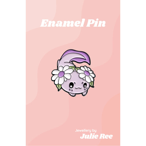 Julie Ree Enamel Pin - Purple Axolotl - Something Different Gift Shop