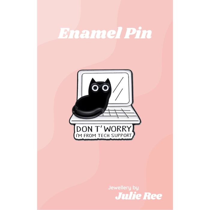 Julie Ree Enamel Pin - Tech Support - Something Different Gift Shop