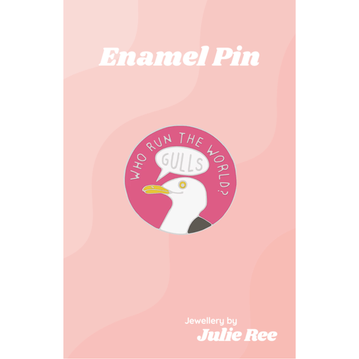 Julie Ree Enamel Pin - Who Run The World - Something Different Gift Shop