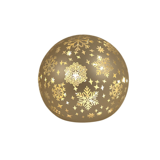 LED Snowflake Ball Gold 10cm - Something Different Gift Shop