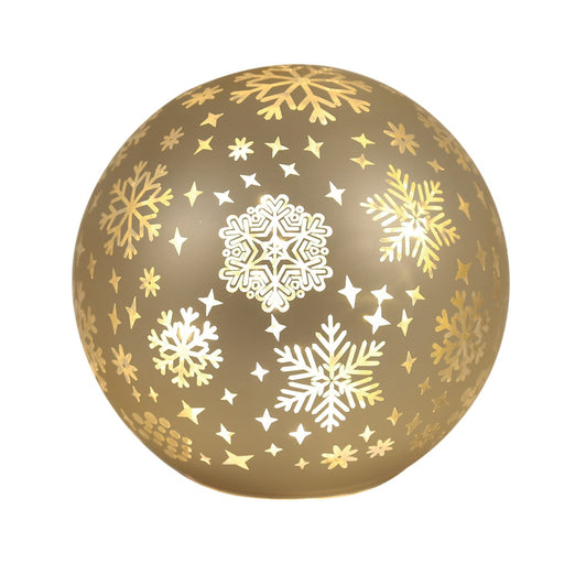 LED Snowflake Ball Gold 15cm - Something Different Gift Shop