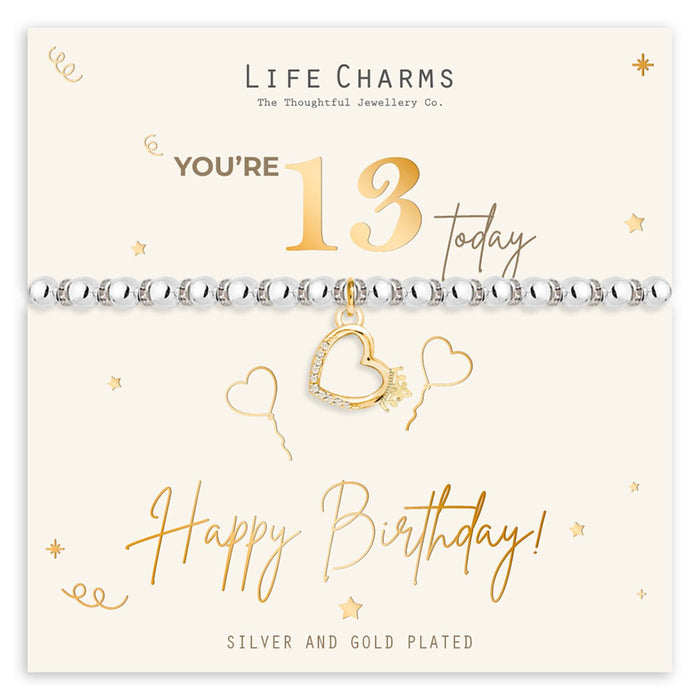 Life Charms Happy Birthday Bracelet - 13th - Something Different Gift Shop