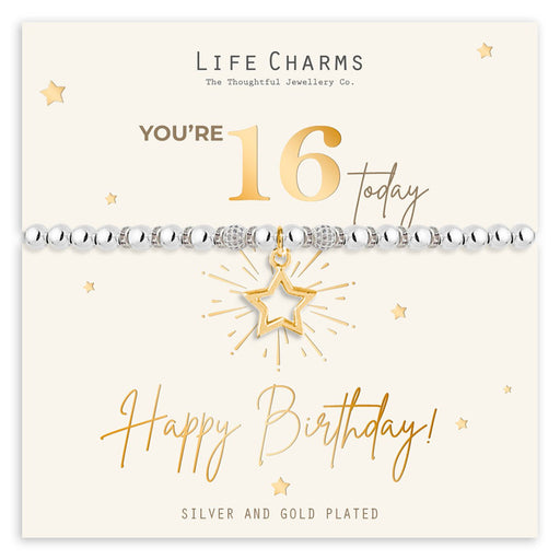 Life Charms Happy Birthday Bracelet - 16th - Something Different Gift Shop