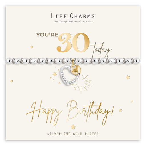 Life Charms Happy Birthday Bracelet - 30th - Something Different Gift Shop