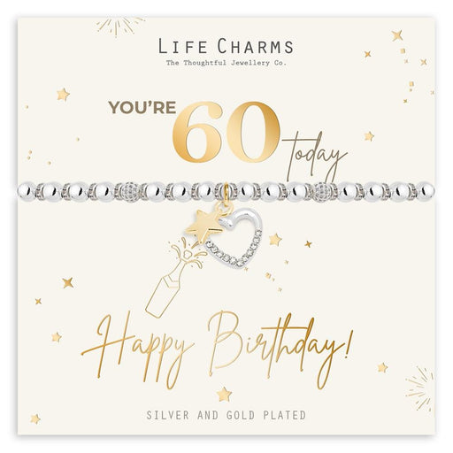 Life Charms Happy Birthday Bracelet - 60th - Something Different Gift Shop