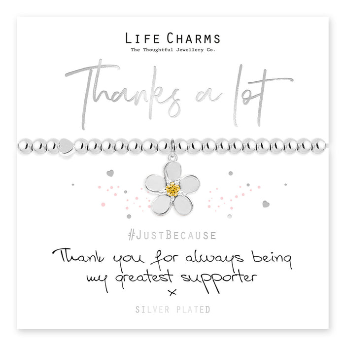 Life Charms Just Because Bracelet - Thanks A Lot - Something Different Gift Shop