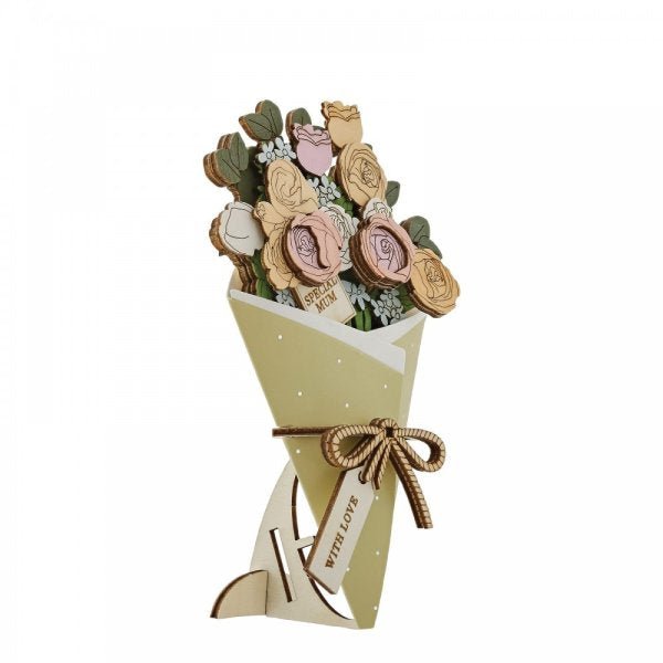 Mum 3D Flower Figurine Card - Something Different Gift Shop