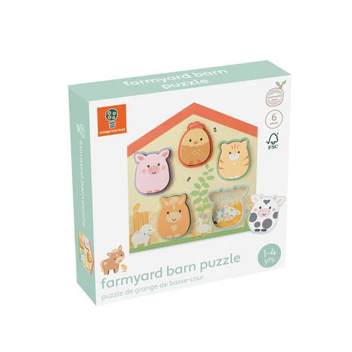 Orange Tree Toys - Farmyard Barn Shape Puzzle - Something Different Gift Shop