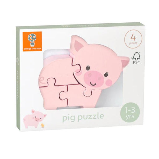 Orange Tree Toys - Pig Wooden Puzzle - Something Different Gift Shop