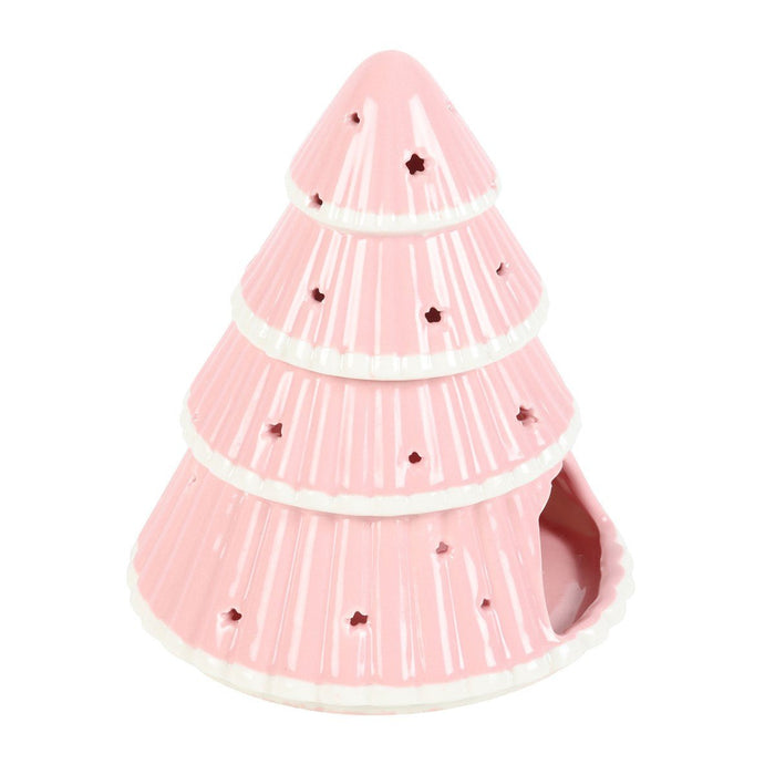 Pink Christmas Tree Oil Burner - Something Different Gift Shop