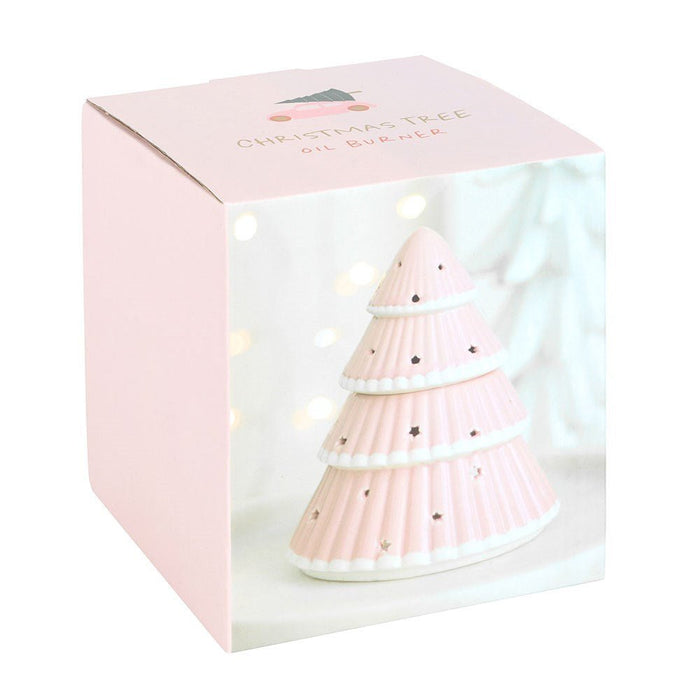 Pink Christmas Tree Oil Burner - Something Different Gift Shop