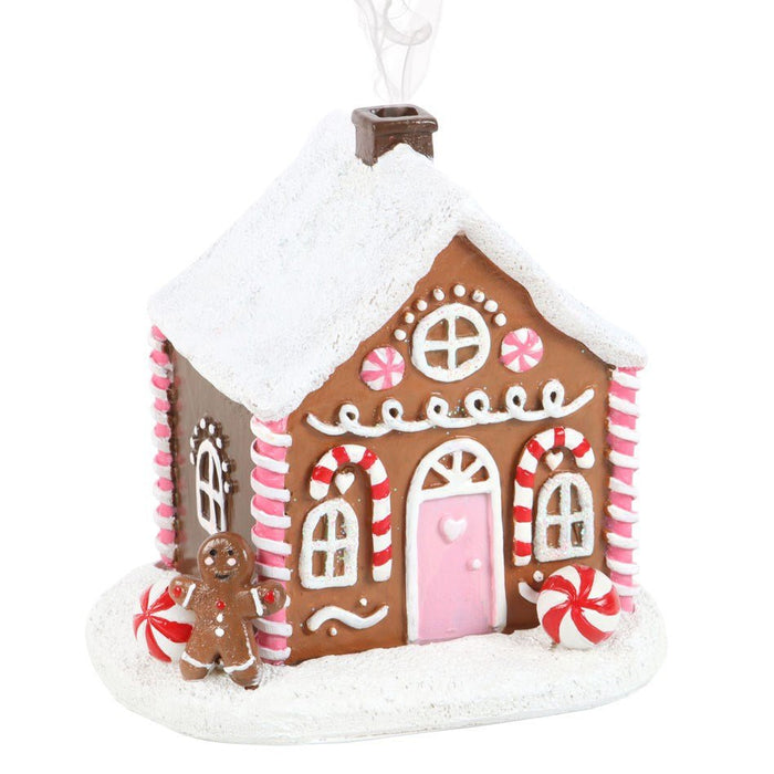 Pink Gingerbread House Incense Cone Burner - Something Different Gift Shop