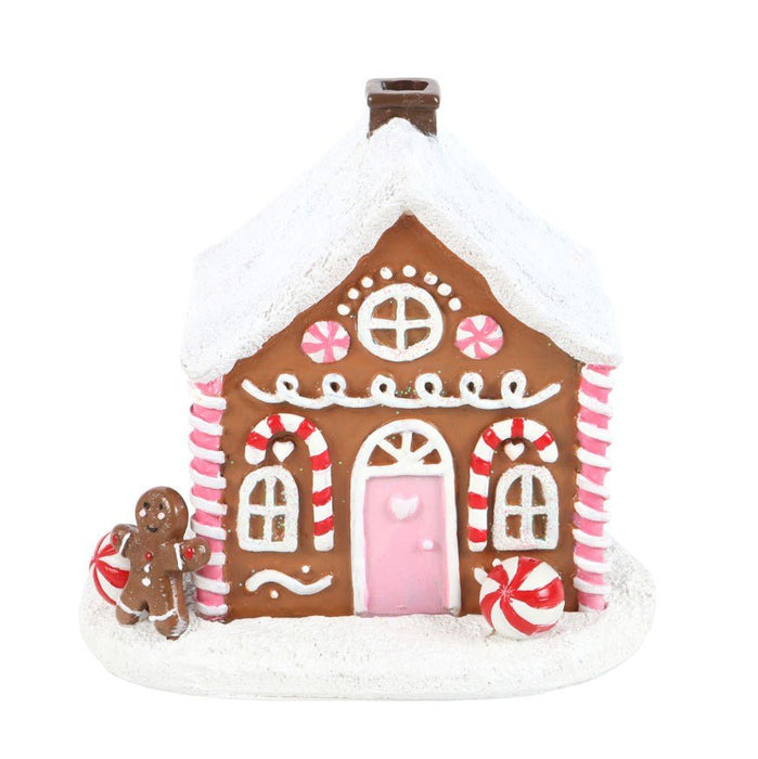 Pink Gingerbread House Incense Cone Burner - Something Different Gift Shop