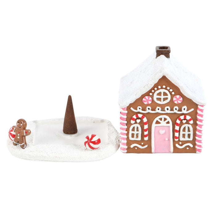 Pink Gingerbread House Incense Cone Burner - Something Different Gift Shop