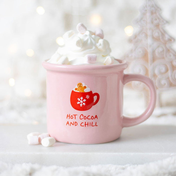 Pink Hot Cocoa & Chill Mug - Something Different Gift Shop