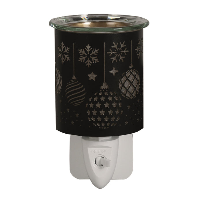 Plug In Wax Warmer - Black & Gold Silhouette Baubles - Something Different Gift Shop