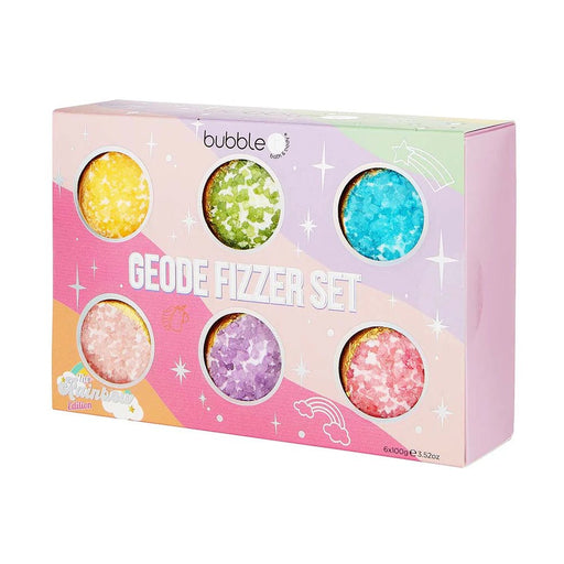 Rainbow Geode Bath Fizzer Gift Set (6 x 100g) - Something Different Gift Shop