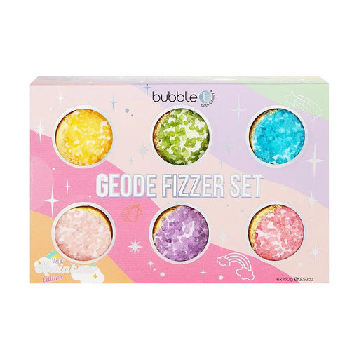 Rainbow Geode Bath Fizzer Gift Set (6 x 100g) - Something Different Gift Shop