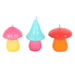 Set Of 3 Mushroom Shaped Candles - Something Different Gift Shop