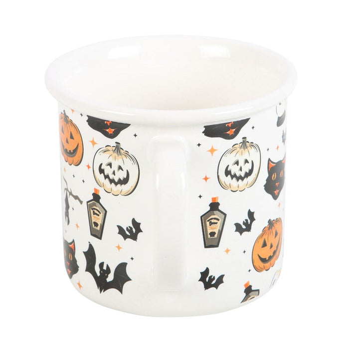 Spooky Cat & Pumpkin Ceramic Mug - Something Different Gift Shop