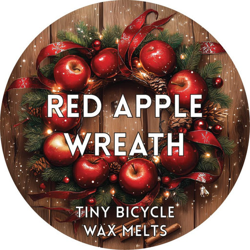 Tiny Bicycle Red Apple Wreath Segment Wax Melt - Something Different Gift Shop